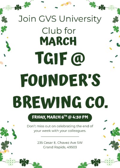 March TGIF at Founders Brewing Co.